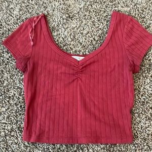Red crop top